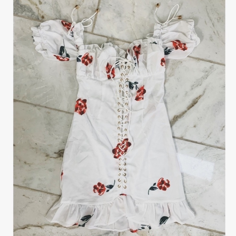 Rose floral mini dress - Picture 4 of 5